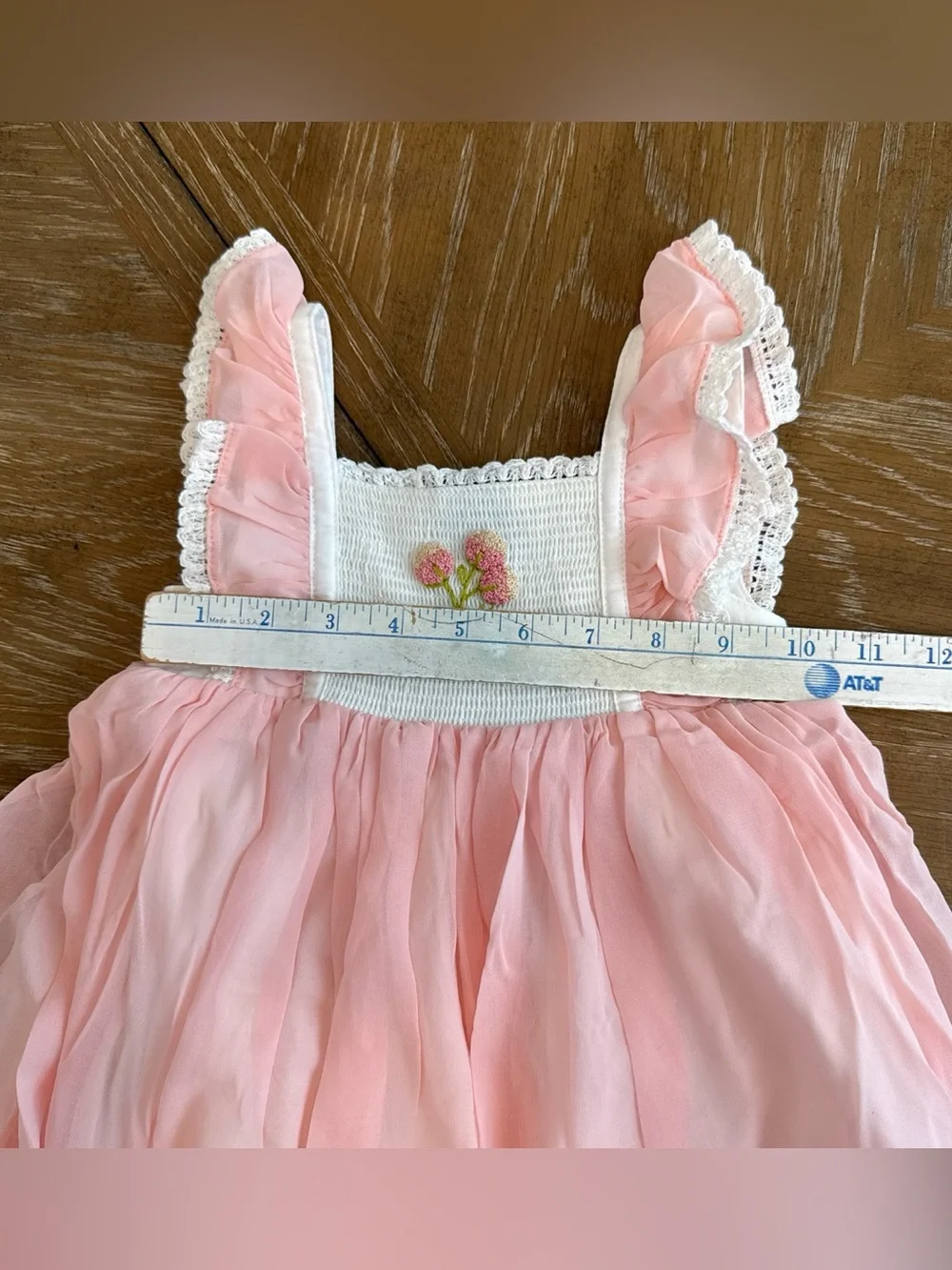 Janny BB design smocked embroidered toddler dress